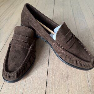 Dune London Grisella Suede Loafers – Brown – Size 10 – NWT